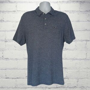 Vineyard Vines Heather Blue Edgartown Golf Polo Men’s Size Large - Short Sleeve